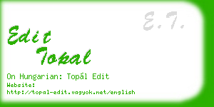 edit topal business card